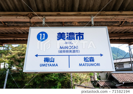 Minoshi Station Station Name Plate Nagaragawa Railway 71582194