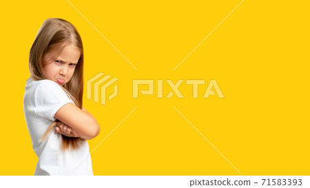 naughty child disobedience problem offended girl 71583393