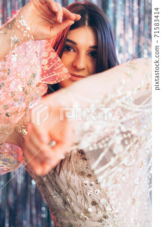 christmas fashion glamorous party look new year 71583414