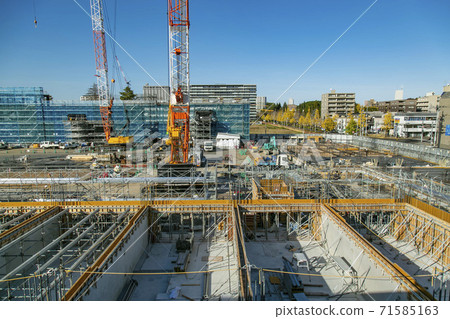 Construction site large crane car Construction site large crane car 71585163