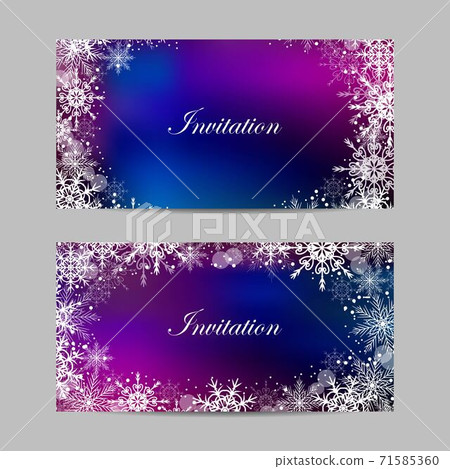 Set of vector banners with winter pattern Set of vector banners with winter pattern 71585360