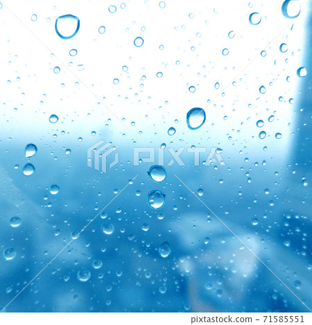 Close-up of water drops on glass surface as background Close-up of water drops on glass surface as background 71585551