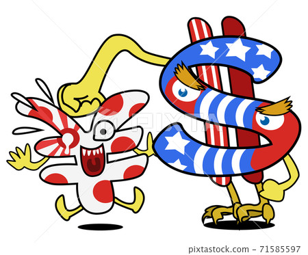 Anthropomorphization of Yen and Dollar-Genkotsu Anthropomorphization of Yen and Dollar-Genkotsu 71585597