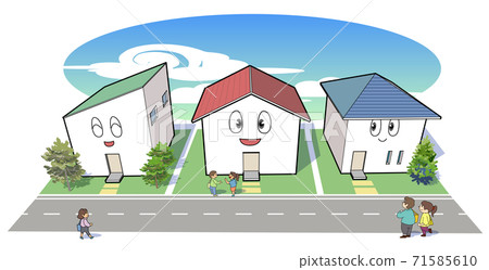 三種類型的屋頂-房屋比較 三種類型的屋頂-房屋比較 71585610