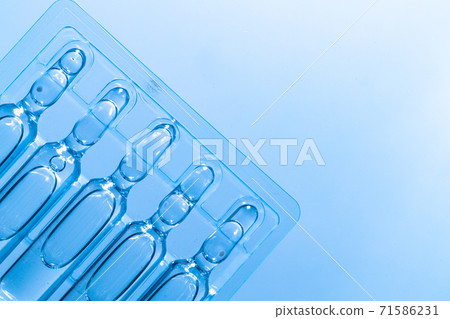 Medical background of ampule vials for injections 71586231