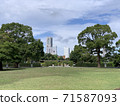 [Yokohama] Yamashita Park in fine weather and its surroundings [No people] 71587093