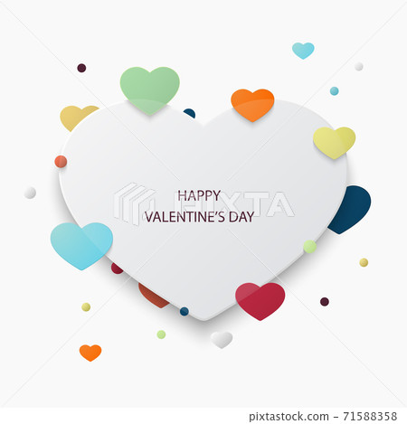 Vector valentines day background. Heart icons Vector valentines day background. Heart icons 71588358