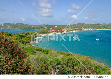Aerial view of Reduit Beach, St Lucia Aerial view of Reduit Beach, St Lucia 71588636
