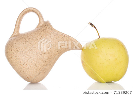 Green delicious apple on white Green delicious apple on white 71589267