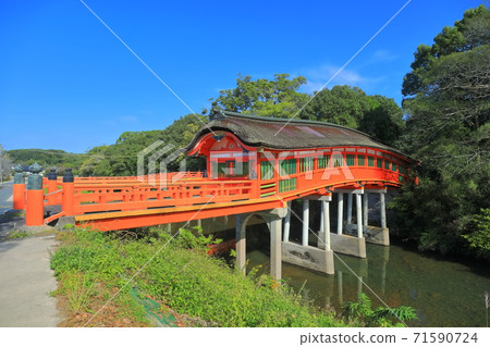 [大分縣]天氣晴朗的栗浦市的美國神宮 71590724