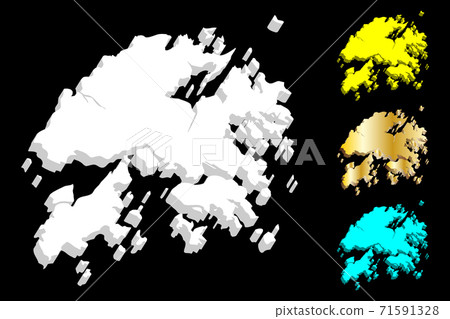 3D map of Hong Kong 3D map of Hong Kong 71591328