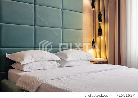 Modern design stylish bedroom or hotel room 71591637