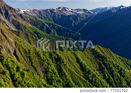 從谷川山和西黑龍山的爬坡看到的七夕山和牧木山 從谷川山和西黑龍山的爬坡看到的七夕山和牧木山 71591702