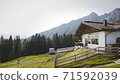 Sunny summer day with blue skies in Muttereralm, one of the mountains of the Austrian alps. 71592039