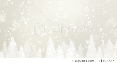 Glittering snow scene, winter background material (silver) 71592227