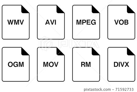 Simple icon set in file format 71592733