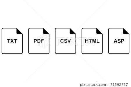 Simple icon set in file format 71592737