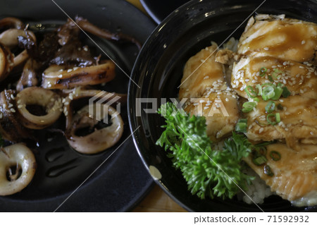 Japanese-Thai style fusion food dish Japanese-Thai style fusion food dish 71592932