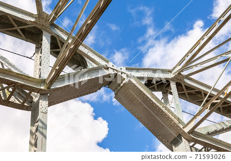 Connecting the spans of the old metal bridge Connecting the spans of the old metal bridge 71593026