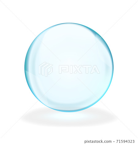 Blue translucent light sphere with glares and transparency Blue translucent light sphere with glares and transparency 71594323