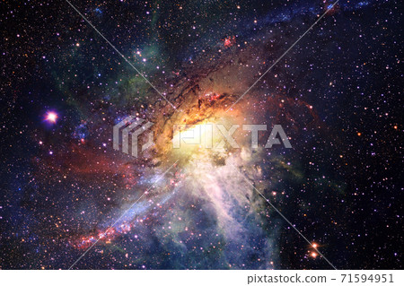 Outer space art. Starfield. Elements of this image furnished by NASA. 71594951