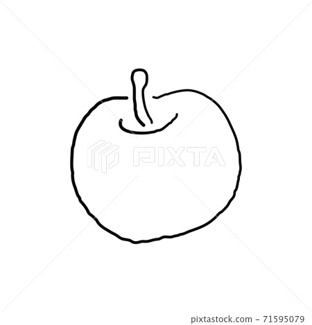蘋果線條圖 71595079
