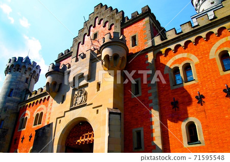 Germany Neuschwanstein Castle entrance Germany Neuschwanstein Castle entrance 71595548