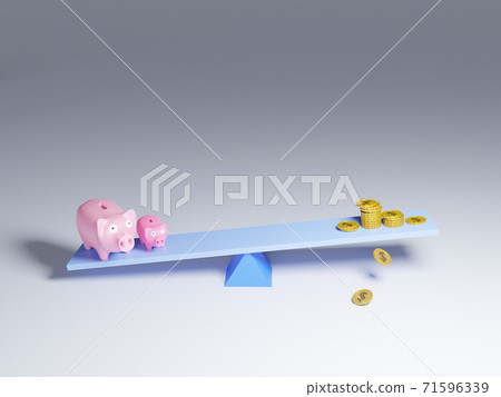 3D rendering of a balance sheet with assets and... - Stock Illustration ...