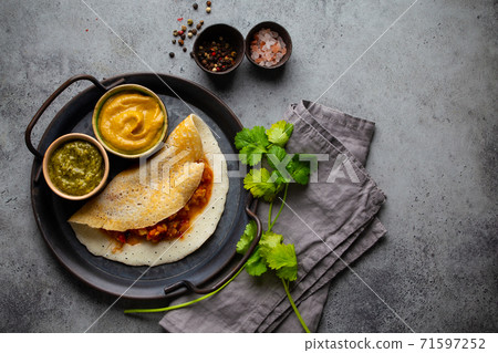Traditional Indian Dosa 71597252