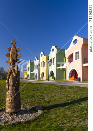 Modern architecture Opile sklepy in Velke Pavlovice, Southern Moravia, Czech Republic Modern architecture Opile sklepy in Velke Pavlovice, Southern Moravia, Czech Republic 71598822