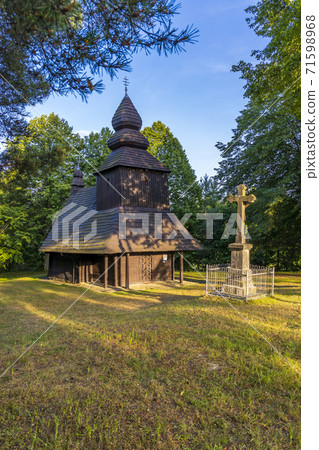 Wooden church in Ruska Bystra, Slovakia Wooden church in Ruska Bystra, Slovakia 71598968