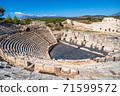 Antique Theatre in the ancient Lycian city of Patara, Turkey. 71599572