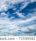 Highly detailed blue cloudy sky background 71599582