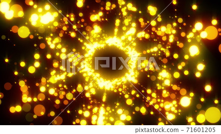 Shimmering glittering particles, computer generated. 3d rendering beautiful sequins and stars on a black background. 71601205