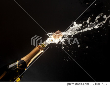 Celebration theme with splashing champagne Celebration theme with splashing champagne 71601507