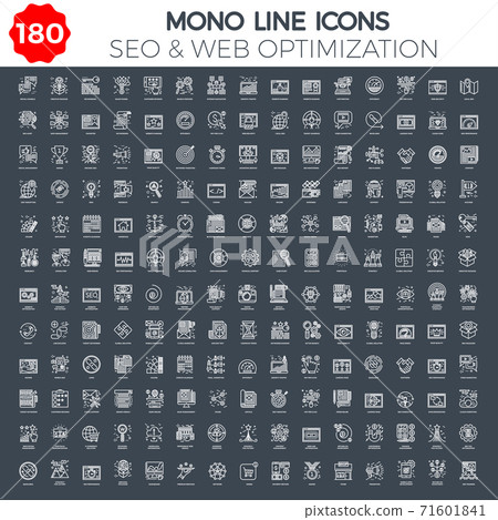 Thin Line Icons Set of Search Engine Optimization Thin Line Icons Set of Search Engine Optimization 71601841