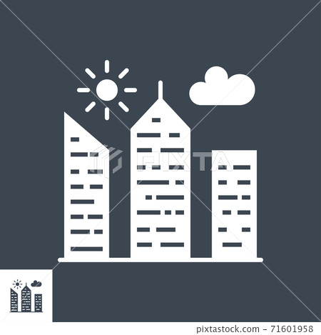 City Building Glyph Vector Icon - Stock Illustration [71601958] - PIXTA