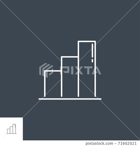 Bar Chart Related Vector Line Icon 71602021