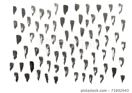 Black ink abstract random stroke background. Hand-drawn spotted pattern on white abstract background 71602043