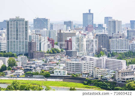 青葉城遺址的鳥瞰圖宮城縣仙台市仙台市 71603422