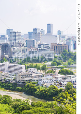 青葉城遺址的鳥瞰圖宮城縣仙台市仙台市 71603423