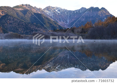 Hodaka mountains seen from Taisho pond Hodaka mountains seen from Taisho pond 71603732