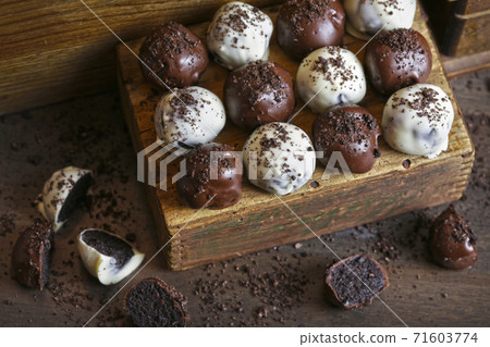Homemade Chocolate Candy Balls, Truffle. Homemade Chocolate Candy Balls, Truffle. 71603774