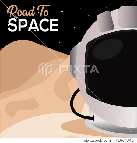 Astronaut helemet road to space 71604346