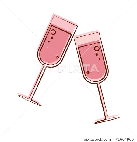 Isolated romantic cups 71604969