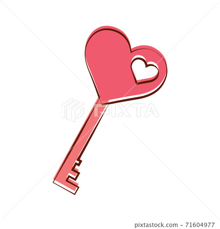 Isolated romantic key Isolated romantic key 71604977