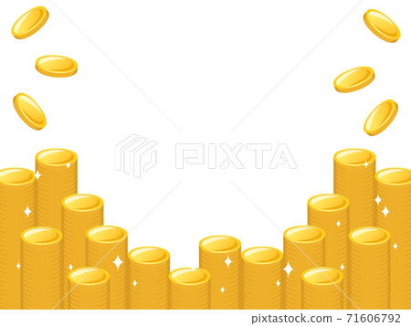 堆發光的金幣的插圖背景有多種變化 71606792