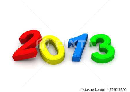 Year 2013 colorful digits - Stock Illustration [71611891] - PIXTA