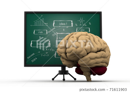brain with business strategy board.(... - Stock Illustration [71611903 ...