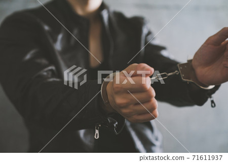 apprehension, handcuff, gents 71611937